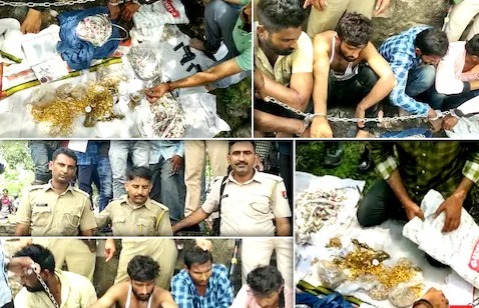 बेंगलुरु से करोड़ों की ज्वेलरी लूट कर भाग रहे  बदमाशो को किया गया गिरफ्तार