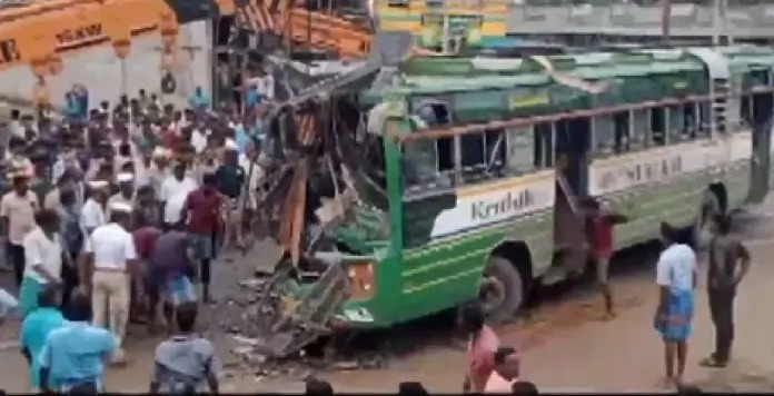तमिलनाडु में दो बसों में जोरदार टक्कर; हादसे में 4 की मौत, 70 लोग घायल