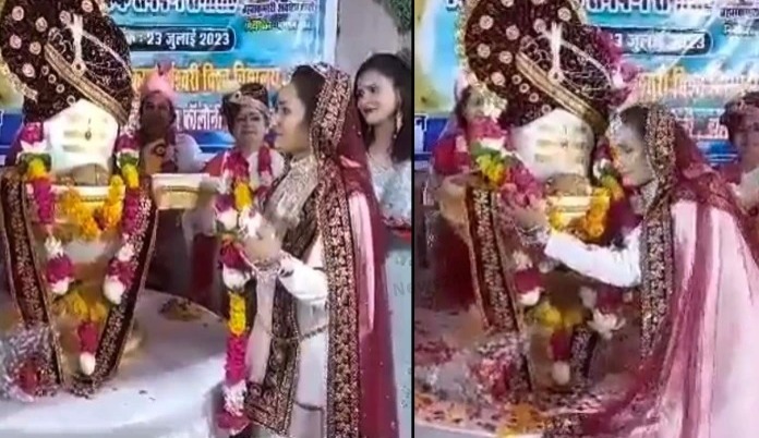 राजस्थान : 27 साल की पूजा सिंह शेखावत नें भगवान शिव को माना पति, परिवार ने धूमधाम से कराई अनोखी शादी