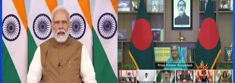 भारत और बांग्लादेश के प्रधानमंत्री तीन विकास परियोजनाओं का संयुक्त रूप से उद्घाटन करेंगे