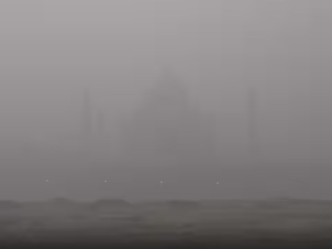 धुंध में छिप गया ताजमहल, पर्यटक नहीं कर पा रहे दीदार एक्यूआई लेवल 180 पहुंचा