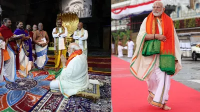 तिरुपति बालाजी मंदिर में पूजा-अर्चना करने पहुँचे पीएम मोदी,140 करोड़ भारतीयों के लिए की प्रार्थना…